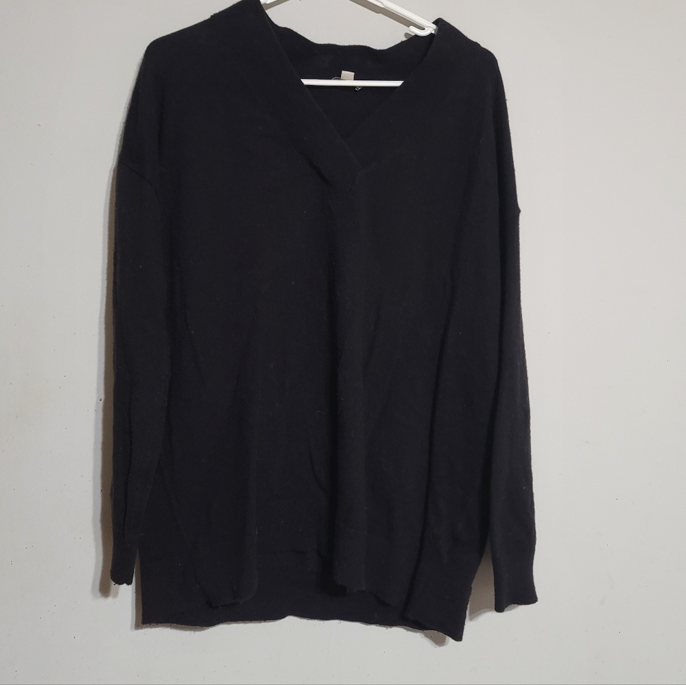 Black V-Neck Sweater